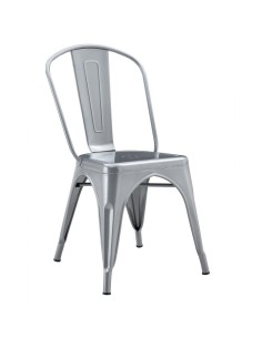 Silla TOLIX de acero gris plata