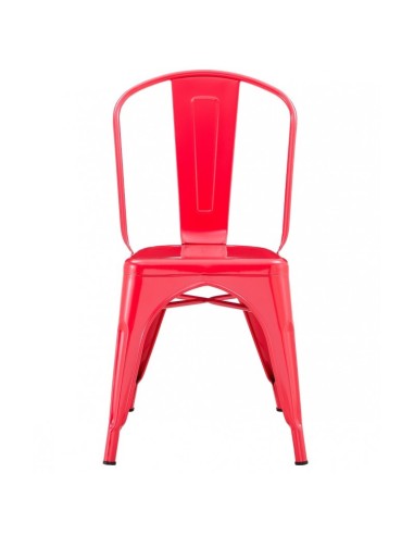 Cadeira TOLIX em aço vermelho