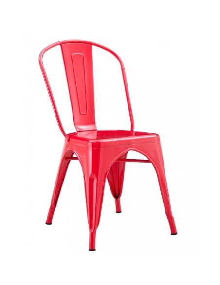 Cadeira TOLIX em aço vermelho