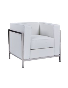 Sillón vanguardista LECO similpiel blanco