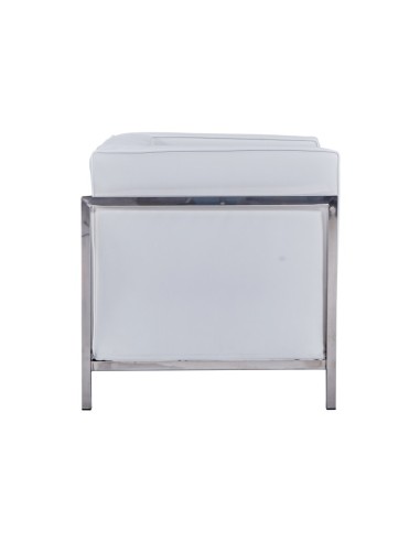 Sillón vanguardista LECO similpiel blanco