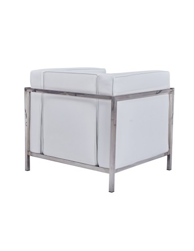 Sillón vanguardista LECO similpiel blanco