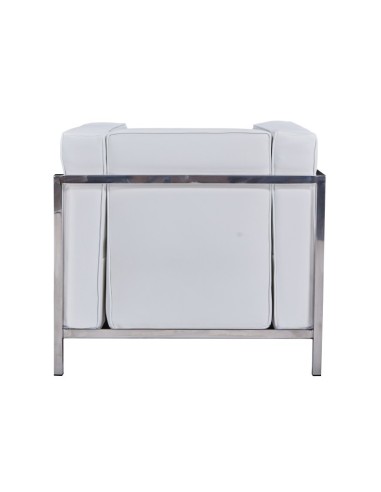 Sillón vanguardista LECO similpiel blanco