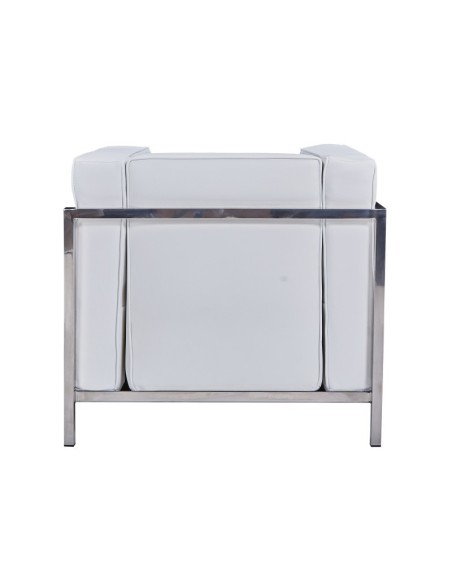 Sillón vanguardista LECO similpiel blanco