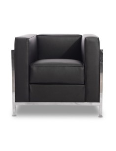 Sillón vanguardista LECO similpiel negro 2