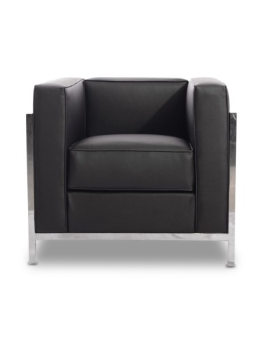 Sillón vanguardista LECO similpiel negro