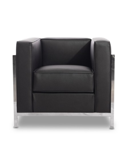 Sillón vanguardista LECO similpiel negro