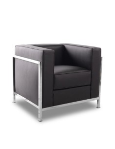 Poltrona vanguardista LECO em pele sintética preto