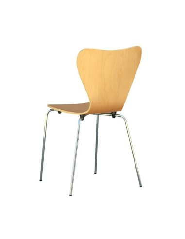 Silla JACOB, apilable, madera acabado natural,...