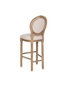 Taburete clásico medallón NIRAJ en madera blanco... 2