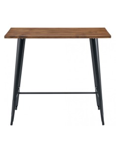 MESA ALTA BAR TOLIX 120 X 60, pino, acero negro. 2