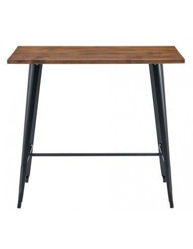 Mesa alta Bar TOLIX 120x60, pinho, aço preto.