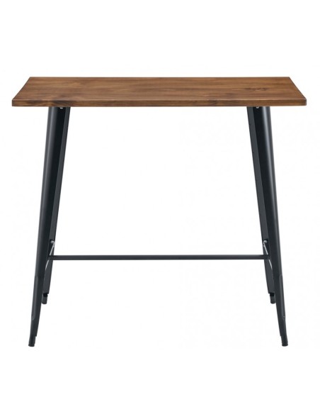 MESA ALTA BAR TOLIX 120 X 60, pino, acero negro.