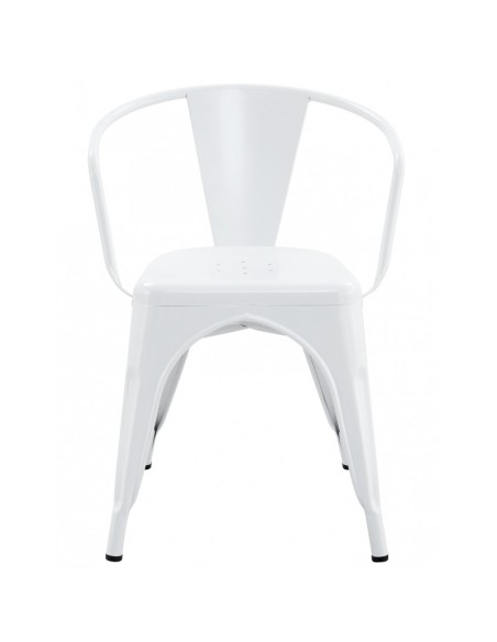 Silla con brazos TOLME de metal Blanco