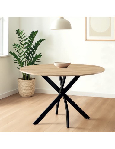 Mesa redonda Spot 100, MDF efeito carvalho,...