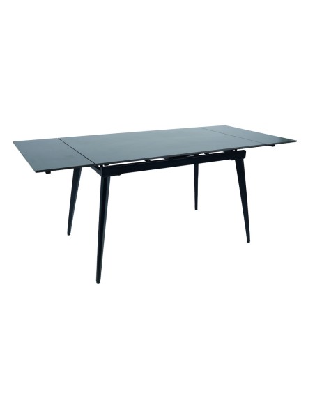 Mesa de sala extensível cerâmica CARRIC 120(180)x80 efeito pedra cinza