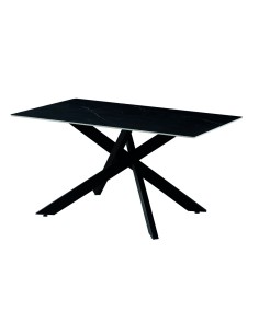 Mesa Marea 140x90, porcelânico com efeito mármore preto