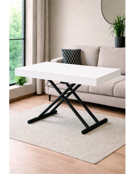 copy of Mesa centro e de jantar Adran carvalho, elevável e extensível, com altura regulável.