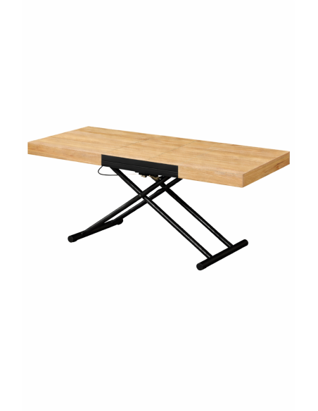 copy of Mesa centro e de jantar Adran carvalho, elevável e extensível, com altura regulável.