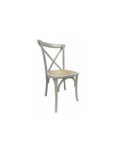Silla CROSS Bistro en haya blanco, asiento de...