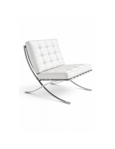 Silla barcelona SimilPiel blanco, Inspirada en Ludwig Mies van der Rohe 2
