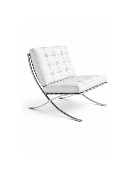 Silla Barna cuero sintetico blanco