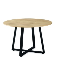 Mesa comedor Redonda 120 TRAPELIA Roble Amazonia y metal...