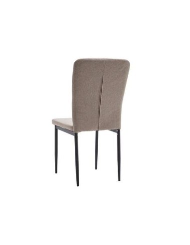 Silla de Comedor LUMEA Tela Lavable y metal Negro