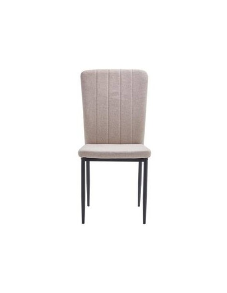 Silla de Comedor LUMEA Tela Lavable y metal Negro