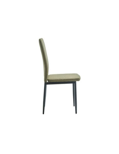 Silla de Comedor LUMEA Tela Lavable y metal Negro