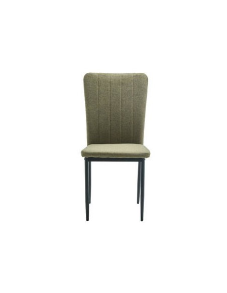 Silla de Comedor LUMEA Tela Lavable y metal Negro