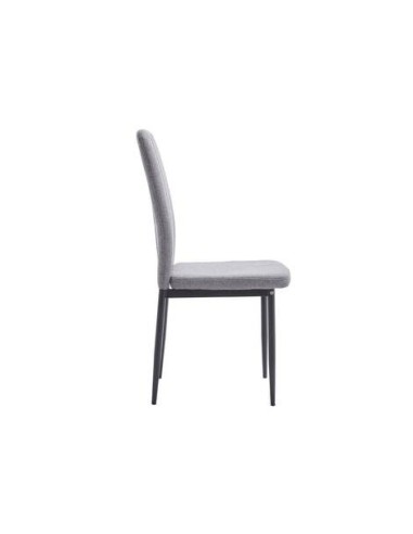 Silla de Comedor LUMEA Tela Lavable y metal Negro
