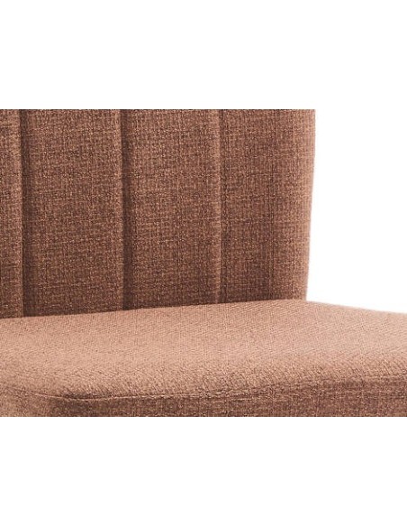 Silla de Comedor LUMEA Tela Lavable y metal Negro