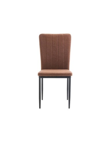 Silla de Comedor LUMEA Tela Lavable y metal Negro