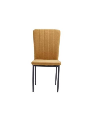 Silla de Comedor LUMEA Tela Lavable y metal Negro