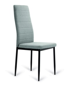 Silla de Comedor VARENA Tela Easy Clean y metal negro