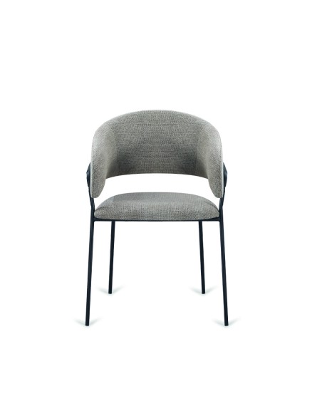 Silla con brazos ARMONA Tela Repelente al Agua y metal negro