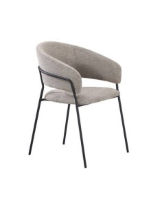 Silla con brazos ARMONA Tela Repelente al Agua y metal negro 2