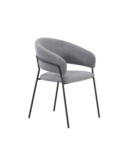 Silla con brazos ARMONA Tela Repelente al Agua y metal negro
