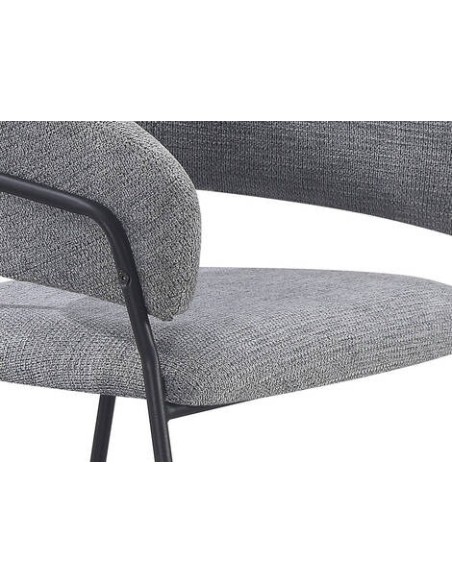 Silla con brazos ARMONA Tela Repelente al Agua y metal negro
