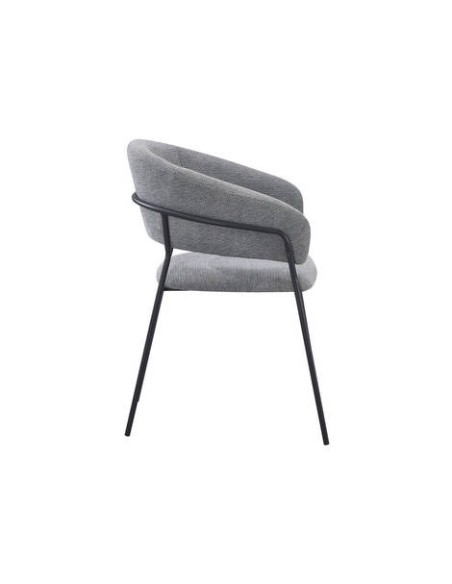 Poltrona ARMONA em tecido repelente à água e metal preto