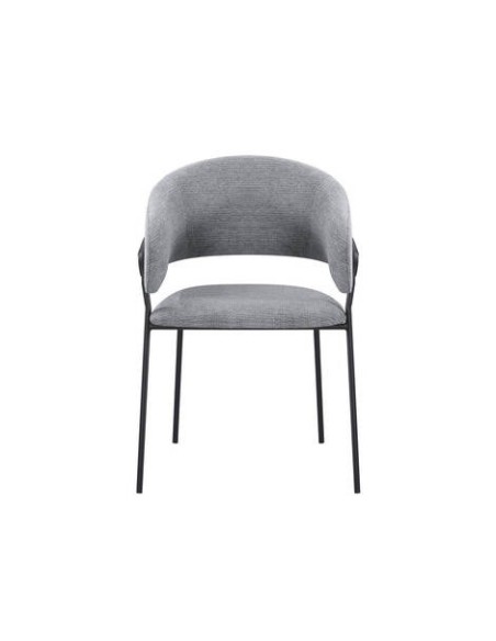 Silla con brazos ARMONA Tela Repelente al Agua y metal negro