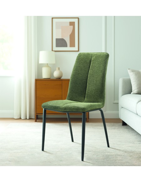 Silla de comedor LIDORA con tela Aragón repelente al agua