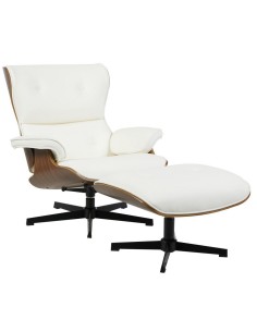 Butaca clásico del diseño con ottoman AMERICA, madera y...