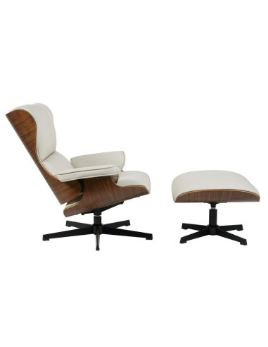Poltrona clássica de design com pufe AMERICA,...