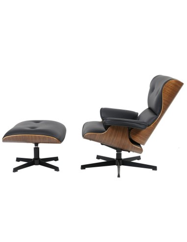 Poltrona e ottoman com design clássico AMERICA,...