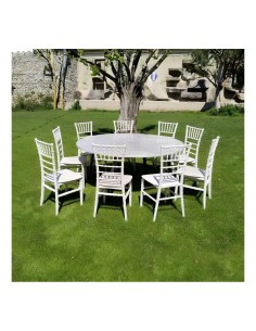 Silla catering CHIAVARI, apilable, polipropileno blanco 2