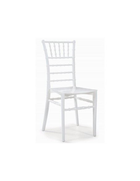 Silla catering CHIAVARI, apilable, polipropileno blanco