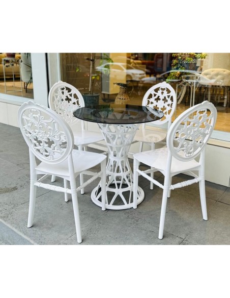 Silla catering JOSEFINA, apilable, polipropileno blanco