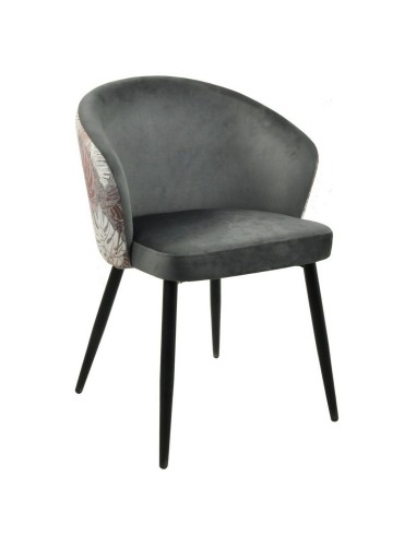 Cadeira de design FLORA, em metal, forrada a...